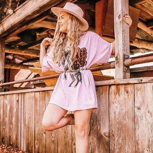 Western graphic t-shirt dress